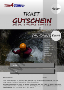 Gutschein Canyoning Expert