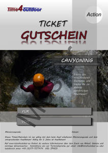 Gutschein Canyoning