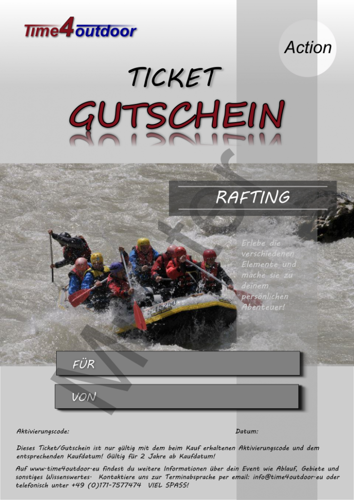 Gutschein Ticket Rafting